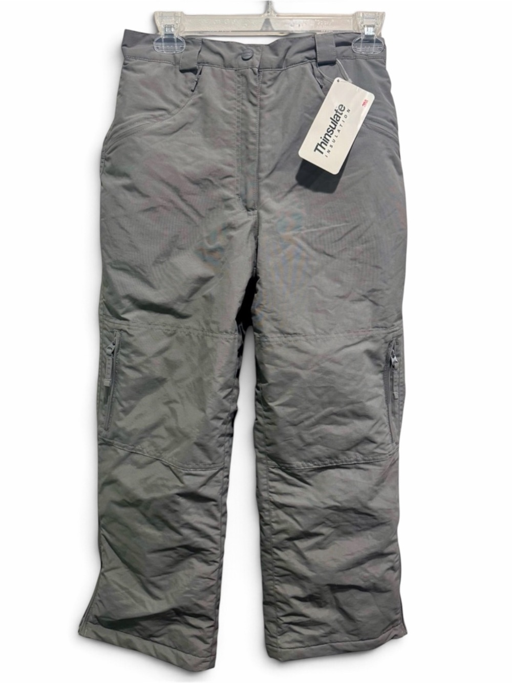 L.L.Bean NWT Insulated Ski Snow Pants Gray Kids 14